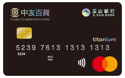 中友百貨悠遊聯名卡